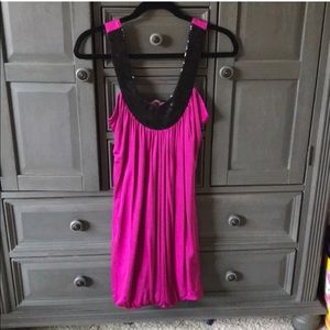 Maria Bianco Nero Bubble Dress Pink Silk Size L